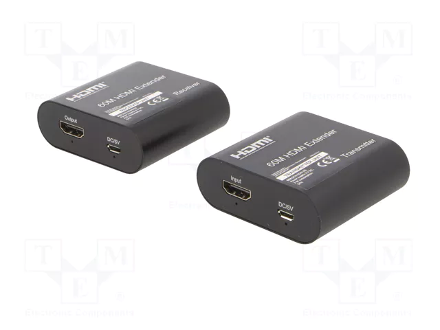Gembird DEX-HDMI-03 Extensor HDMI 60m Negro