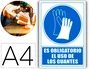 Archivo 2000 Señal Obligatorio Uso de Guantes 210x297 mm