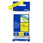 Brother TZe-FX641 Cinta laminada flexible Negro sobre Amarillo 18mm x 8m