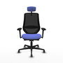 PIQUERAS Y CRESPO Silla de oficina Mardos con mecanismo Sincro/Traslack Azul claro y Negro