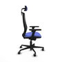 PIQUERAS Y CRESPO Silla de oficina Mardos con mecanismo Sincro/Traslack Azul claro y Negro