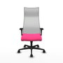PIQUERAS Y CRESPO Sillón Albacete Rosa y Blanco con Mecanismo Sincro