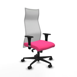 PIQUERAS Y CRESPO Sillón Albacete Rosa y Blanco con Mecanismo Sincro