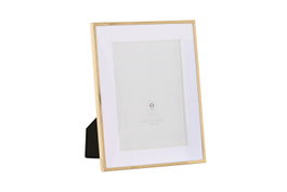 DKD Home Decor Marco de Foto 13x18 Acero y Cristal Dorado