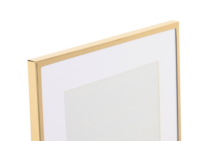 DKD Home Decor Marco de Foto 13x18 Acero y Cristal Dorado