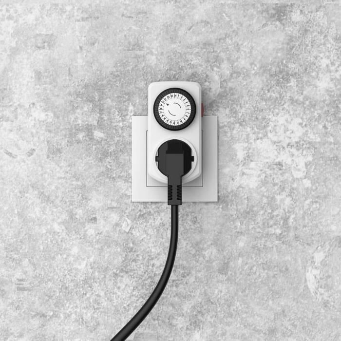 Gao Juego de 2 miniprogramadores mecánicos diarios 3680 W - Blanco Gao Juego de 2 miniprogramadores mecánicos diarios 3680 W - Blanco