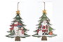 DKD Home Decor Decoración Colgante de Madera 28,5x2x34,5 cm Surtido de 2 Colores