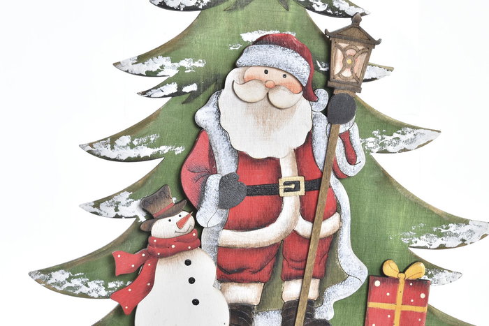 DKD Home Decor Decoracion Colgante Navidad Tradicional Verde Blanco 28.5 x 34.5 x 2 cm (12 Unidades)