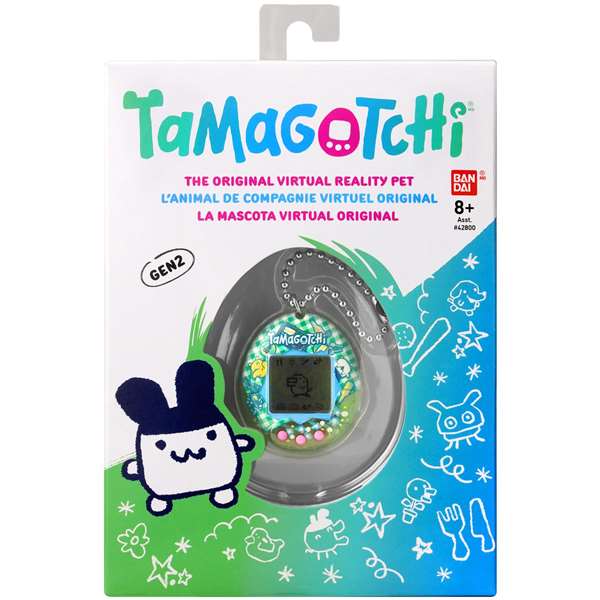 Bandai Tamagotchi Original, Mascota Virtual Electrónica con Sonido y Luces, 5.5x4.5x2.5 cm, Incluye Pila CR2, Modelo Surtido, para 8+ Años