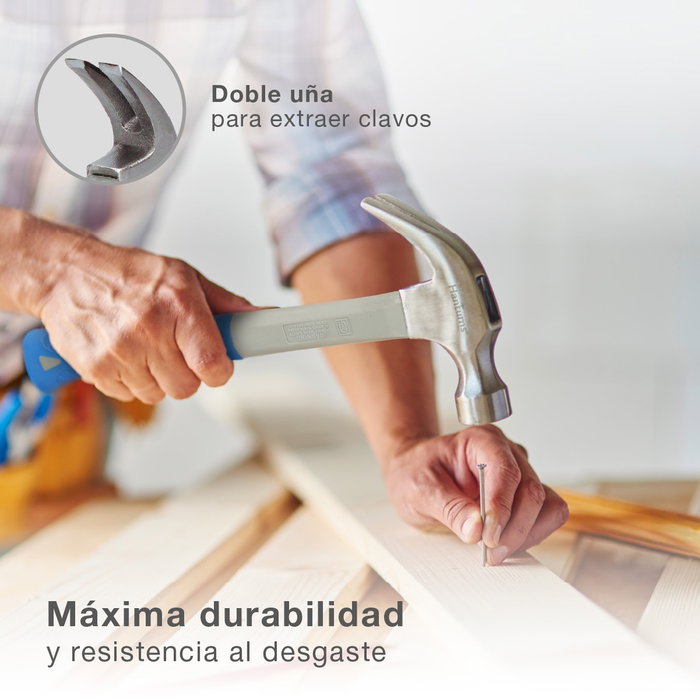 Hantums Martillo de encofrador con mango de fibra de vidrio 230gr Hantums Martillo de encofrador con mango de fibra de vidrio 230gr