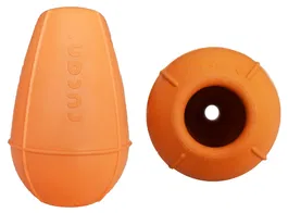 Rucan Conic Naranja Mediano Dureza Media Juguete Rellenable de Caucho Natural para Perros Fabricado en España
