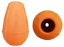 Rucan Conic Naranja Mediano - Juguete de Caucho Natural para Perros Dureza Media