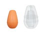 Rucan Conic Naranja Mediano - Juguete de Caucho Natural para Perros Dureza Media