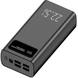 Leotec Powerbank 30000mAh 22,5W PD20W Negro con 1 USB-C y 4 USB-A Incluye Cable USB-A a USB-C