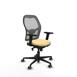 PIQUERAS Y CRESPO Silla de oficina Jorquera con mecanismo Sincro, Crema y Gris