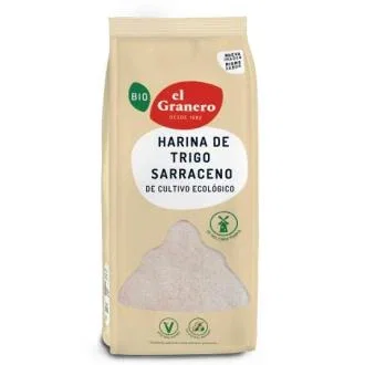EL GRANERO Harina De Trigo Sarraceno 500Gr Bio Ecológica Sin Gluten - Para Papillas, Bechamel, Bizcochos EL GRANERO Harina De Trigo Sarraceno 500Gr Bio Ecológica Sin Gluten - Para Papillas, Bechamel, Bizcochos