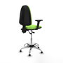 PIQUERAS Y CRESPO Taburete Aýna Pistacho con Brazos 2D y Mecanismo de Doble Maneta