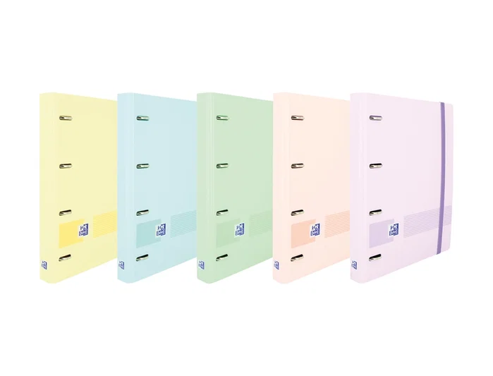 Oxford Carpeta de Anillas Live & Go Polyfoam A5+ Colores Pastel