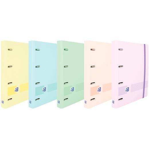 Oxford Carpeta Anillas Ebinder 4x25 mm Live&Go Polyfoam A5+ Dots Pastel con Tapa Resistente y Goma Elástica Oxford Carpeta Anillas Ebinder 4x25 mm Live&Go Polyfoam A5+ Dots Pastel con Tapa Resistente y Goma Elástica