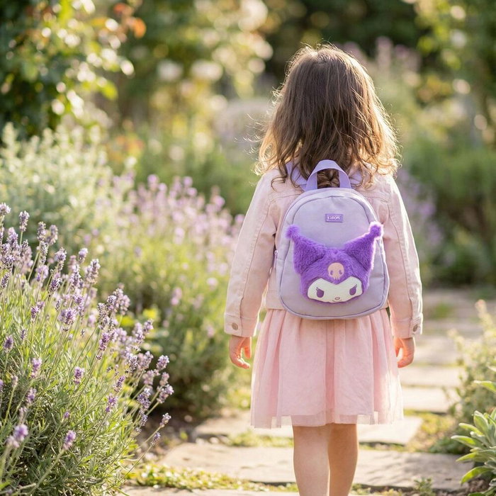 Cerdá Mochila de Guardería Peluche Hello Kitty y Kuromi Morada
