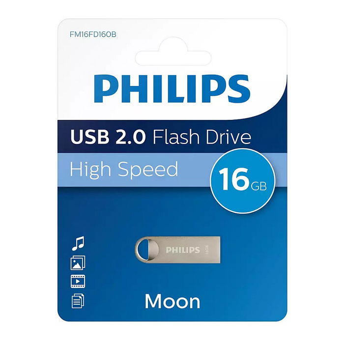 Philips FM16FD160B Memoria USB 2.0 de 16GB, Moon Vintage Silver, Plata