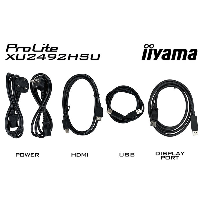 iiyama ProLite XU2492HSU-B6 Monitor LED IPS 23.8" Full HD 1920x1080 100Hz AMD FreeSync 0.4 ms USB Hub Altavoces Negro