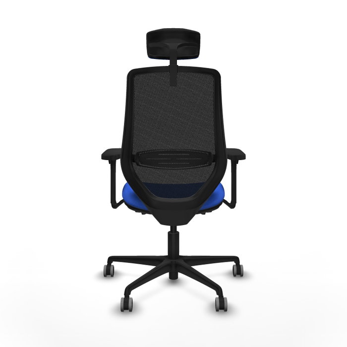 PIQUERAS Y CRESPO Silla de oficina Mardos con mecanismo Sincro/Traslack, Azul y Negro