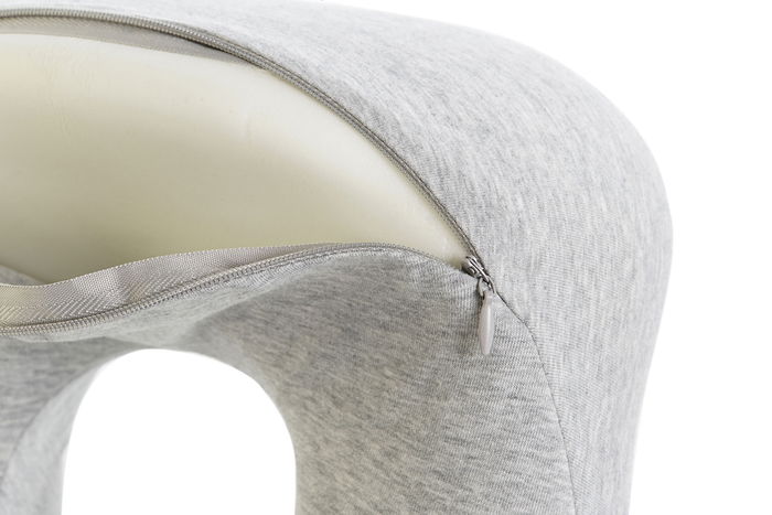 DKD Home Decor Cojin de Viaje Básico Gris Negro 27 x 14 x 27 cm (4 Unidades)