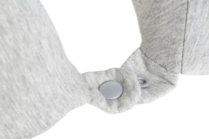 DKD Home Decor Cojin de Viaje Básico Gris Negro 27 x 14 x 27 cm (4 Unidades)