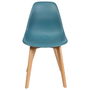 Home Deco Factory Silla STOCKHOLM Azul Turquesa Diseño Escandinavo Patas Madera Plástico 84.6 cm