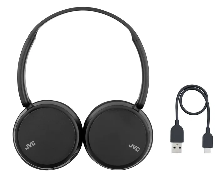 JVC Auriculares Diadema Inalámbricos Bluetooth 5.2 HA-S36W, Negro, Circumaural, para Llamadas y Música, 35h Autonomía, Plegables, con Micrófono Integrado
