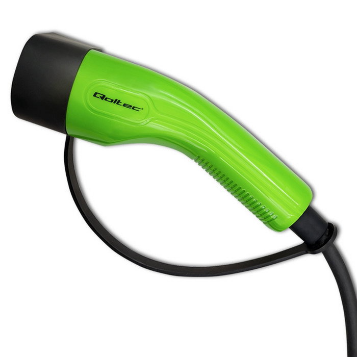 Qoltec Cargadora Móvil para Vehículo Eléctrico 11kW Tipo 2, 3 Fases, Wi-Fi, 5m