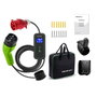 Qoltec Cargadora Móvil para Vehículo Eléctrico 11kW Tipo 2, 3 Fases, Wi-Fi, 5m