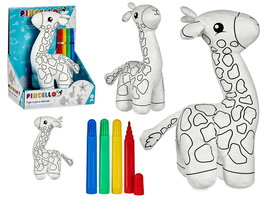 Pincello Peluche Jirafa para Pintar con Rotulador 9x15x23 cm Polietileno/Poliéster (Set de 8)
