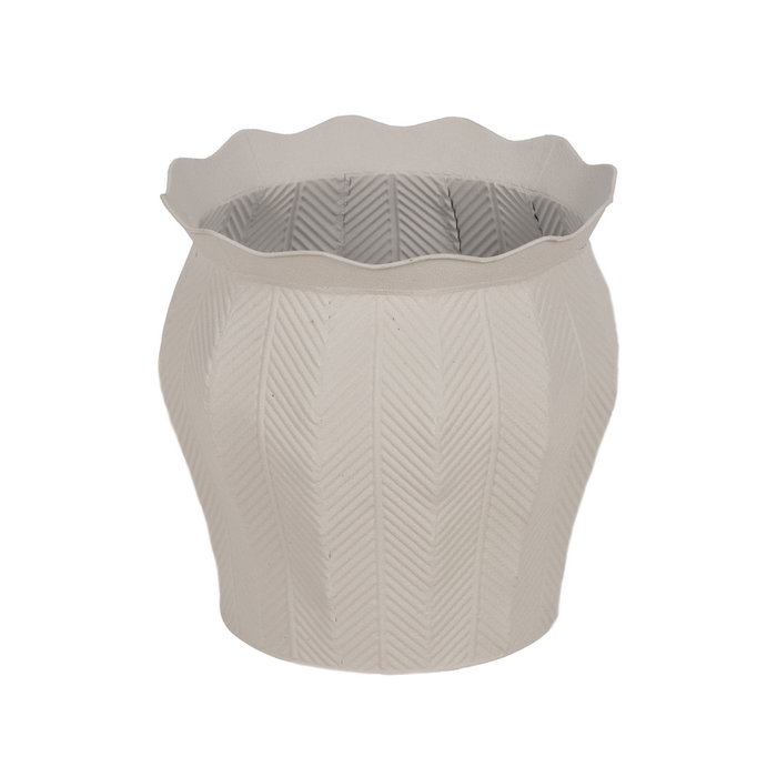 S/3 Maceteros Blanco Metal Decoración 25 X 25 X 28 cm S/3 Maceteros Blanco Metal Decoración 25 X 25 X 28 cm