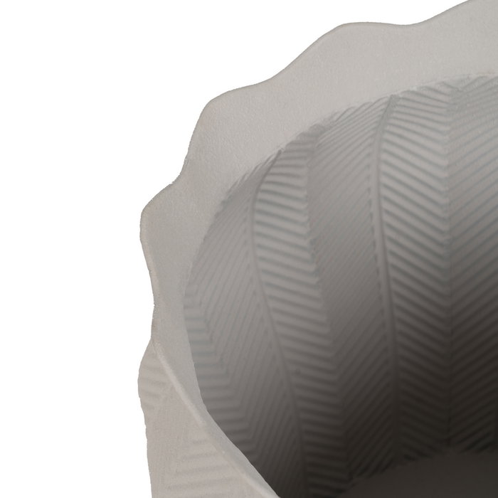 S/3 Maceteros Blanco Metal Decoración 25 X 25 X 28 cm S/3 Maceteros Blanco Metal Decoración 25 X 25 X 28 cm