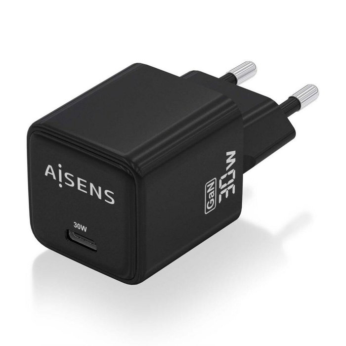 Aisens Cargador GaN 30W USB-C Negro Aisens Cargador GaN 30W USB-C Negro