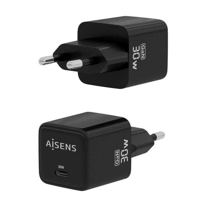 Aisens Cargador GaN 30W USB-C Negro Aisens Cargador GaN 30W USB-C Negro