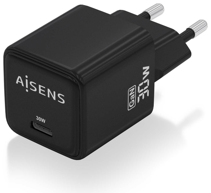 Aisens Cargador GaN 30W USB-C Negro Aisens Cargador GaN 30W USB-C Negro
