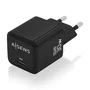 Aisens Cargador GaN 30W USB-C PD3.0 QC4.0 Negro ASCH-30W1P036-BK