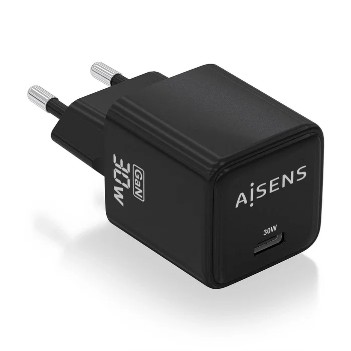 Aisens Cargador GaN 30W USB-C Negro ASCH-30W1P036-BK Aisens Cargador GaN 30W USB-C Negro ASCH-30W1P036-BK