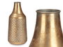 Giftdecor Jarron Relieve Conico Oro Envejecido Metal 21 cm x 44 cm x 21 cm (Set de 4)