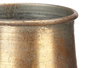 Giftdecor Jarron Relieve Conico Oro Envejecido Metal 21 cm x 44 cm x 21 cm (Set de 4)