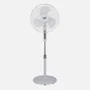 Fabrilamp Estesio 183941001 - Ventilador de pie blanco, 3 velocidades, oscilante, 40W, altura regulable 105-130 cm