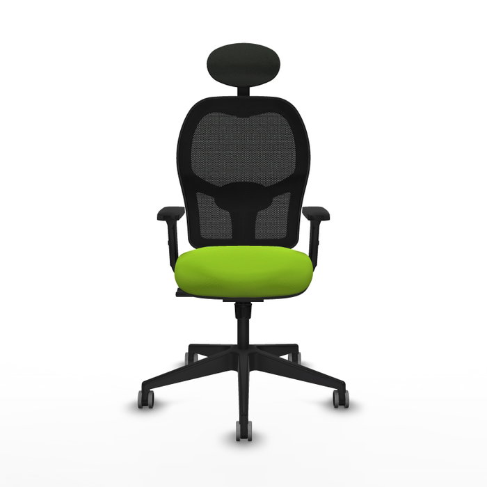 PIQUERAS Y CRESPO Alocén Silla de Oficina Sincro con Malla Negra y Asiento Pistacho PIQUERAS Y CRESPO Alocén Silla de Oficina Sincro con Malla Negra y Asiento Pistacho
