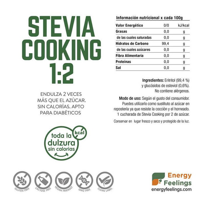 ENERGY FEELINGS ESTEVIA cooking 1:2 1kg ENERGY FEELINGS ESTEVIA cooking 1:2 1kg