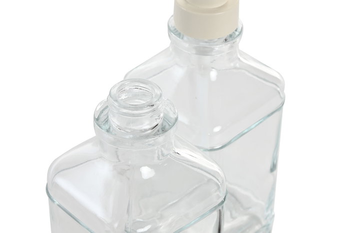 DKD Home Decor Set de 2 Dosificadores de Cristal 500 ml Surtido