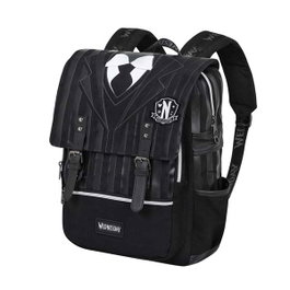 Karactermania Mochila Oxford Miércoles Uniform Negro