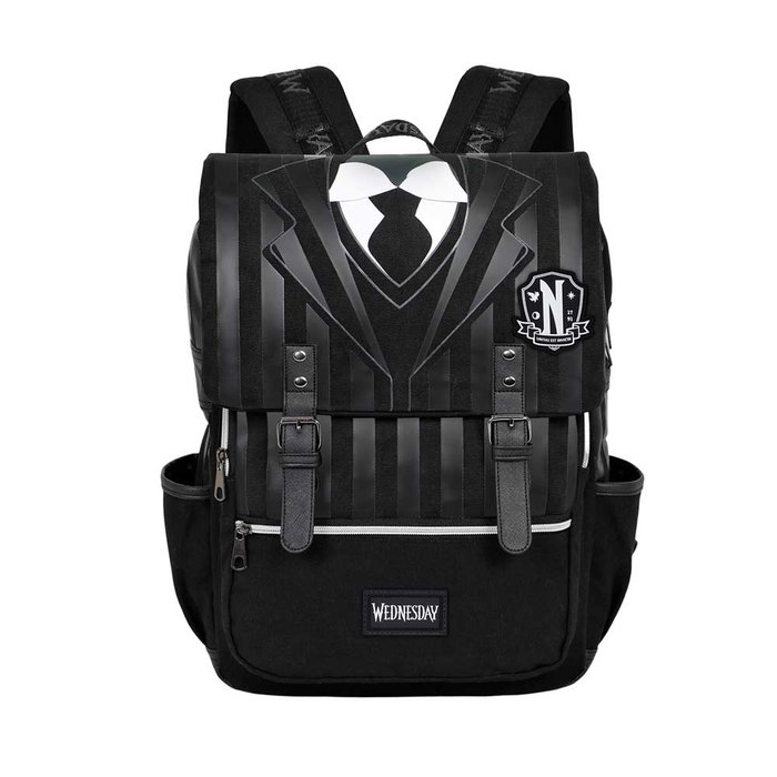 Karactermania Mochila Oxford Miércoles Uniform Negro