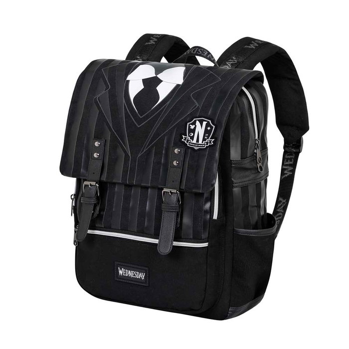 Karactermania Mochila Oxford Miércoles Uniform Negro